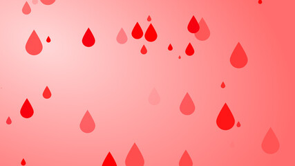 Medical health red blood drop pattern background. Abstract healthcare for World Blood Donor Day.