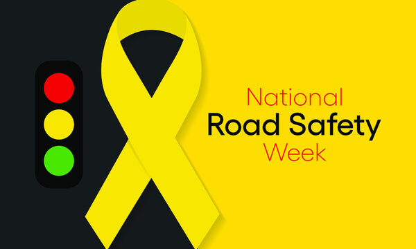 Vector Illustration On The Theme Of National Road Safety Week Observed Each Year During November.