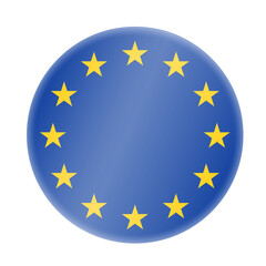 round blue and golden european union symbol or badge vector illustration