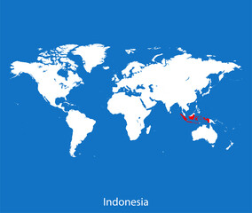 Fototapeta na wymiar map of Indonesia