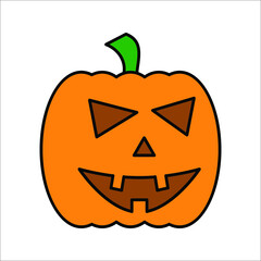 Halloween  pumkin, haorppy holloween day symbol and icon vector illustration