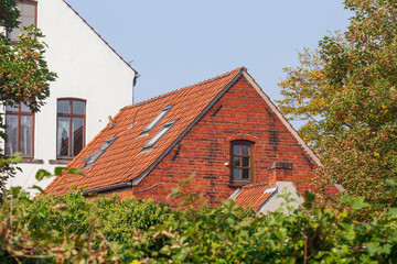 Altes, rötliches Backsteinhaus, Verden, Deutschland