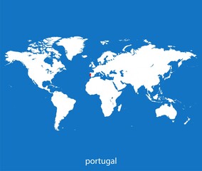 Fototapeta na wymiar map of Portugal