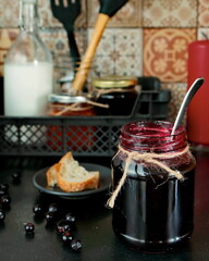 rustic homemade berry fruit jam