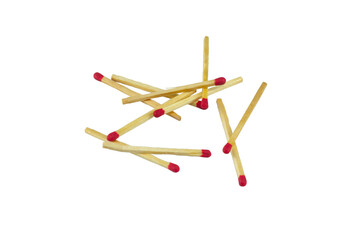 top view of matchstick isolated on white background