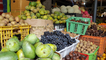 Exotic fresh fruit on the market in Bali, Indonesia.