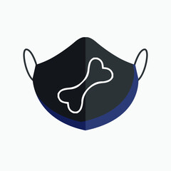 Halloween  medical face protection as a symbol for disease control and virus infection and coronavirus or covid-19