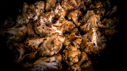 Grilled cauliflower in spices and oil. Delicious