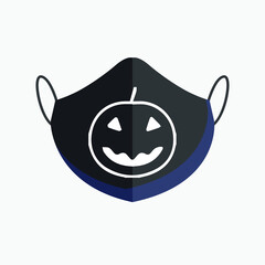 Halloween  medical face protection as a symbol for disease control and virus infection and coronavirus or covid-19