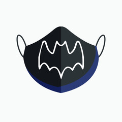 Halloween  medical face protection as a symbol for disease control and virus infection and coronavirus or covid-19