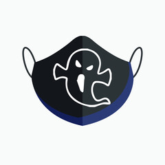 Halloween  medical face protection as a symbol for disease control and virus infection and coronavirus or covid-19