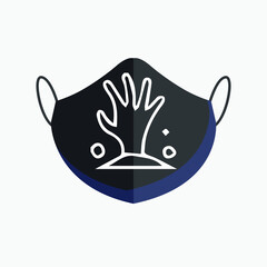 Halloween  medical face protection as a symbol for disease control and virus infection and coronavirus or covid-19