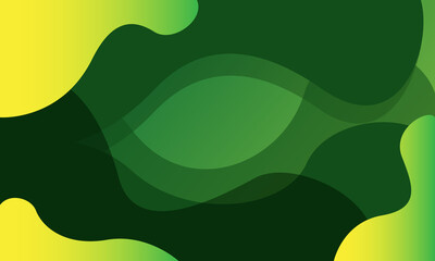 Liquid color background design. Green elements with fluid gradient. Dynamic shapes composition. Eps10 vector