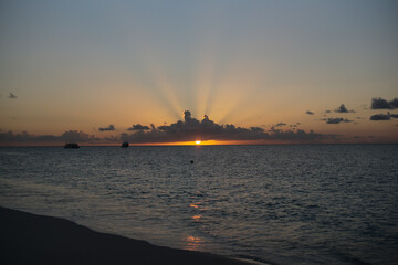 sunset over the sea