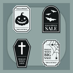 Set of vintage sales halloween stickers