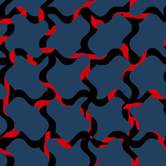 Abstract Swirl Squares Geometric Pattern Trendy Fashion Colors Seamless Design Perfect for Fabric Wall Paper or Wrapping Paper Printing