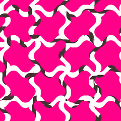 Abstract Swirl Squares Geometric Pattern Trendy Fashion Colors Seamless Design Perfect for Fabric Wall Paper or Wrapping Paper Printing