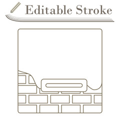 Icon Of Plastered Brick Wall