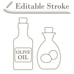 Bottle Of Olive Oil Icon