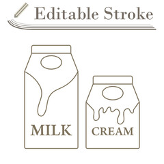 Naklejka premium Milk And Cream Container Icon