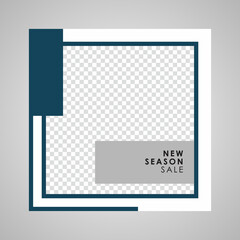 Editable Post Template Social Media Banners for Digital Marketing. Promotion Brand Fashion. Stories. Streaming. Vector Illustration - Vector.