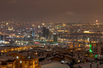 Fototapeta na wymiar night view of the Ankara