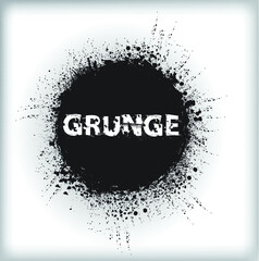 Circle Brush Stroke Border Frame . Grunge Element for your Design .