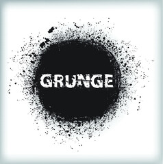 Circle Brush Stroke Border Frame . Grunge Element for your Design .