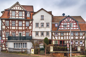 Fototapeta na wymiar Street in Schlitz, Germany
