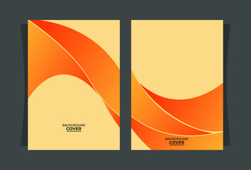 abstract covers with orange gradient elements, layout designs for annual events, brochures, folders, documents, etc. eps 10