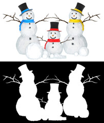 Family of snowmen.