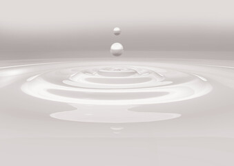 雫で波紋が広がる透明の液体、水、背景素材