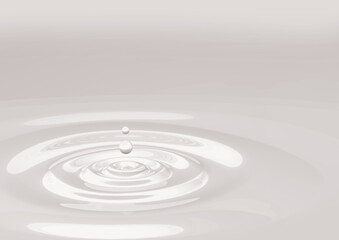 雫で波紋が広がる透明の液体、水、背景素材