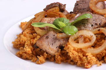 home made couscous and  some organic goulash