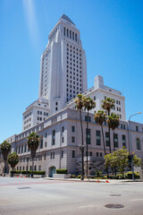 Naklejka premium Los Angeles City Hall in USA