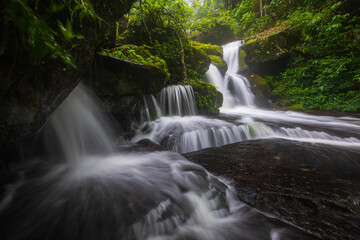 Beautiful waterwall in Phu-Hin-Rong-Kla national park  Pitsanulok province, ThaiLand.
