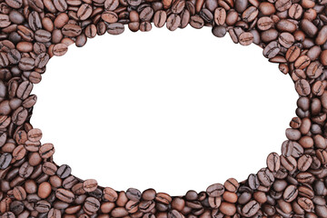 Roasted coffee beans can be used as background material