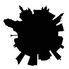 Skyline Leipzig – Umrisse als Vektorgrafik (Silhouette)