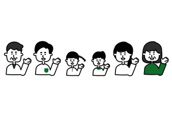 家族　三世代　上半身　案内