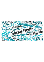 Word cloud representing social media