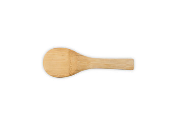 a wooden spoon isolated with white background