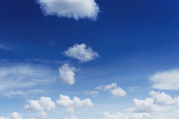 Blue sky with clouds Many beautiful white