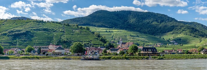 Small Town next to the Danube in the Wachau in Lower Austria
