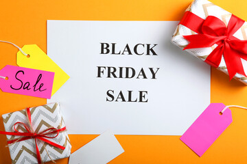 Black Friday concept. Sale, discounts, shopping, shopaholism