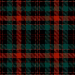 Wallpaper murals Christmas motifs Checkered plaid vector illustration. Tartan Cloth Pattern. Seamless background of Scottish style. Great for Christmas designs. For wallpapers, textiles, decorations, packings. Red, Green, and Black.