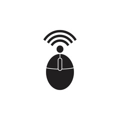 Wireless Mouse logo design vector