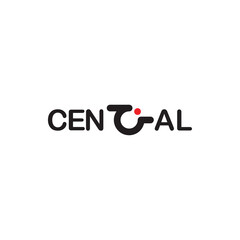 CENTRAL letter logo design vector