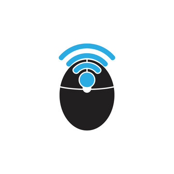 Wireless Mouse logo design vector