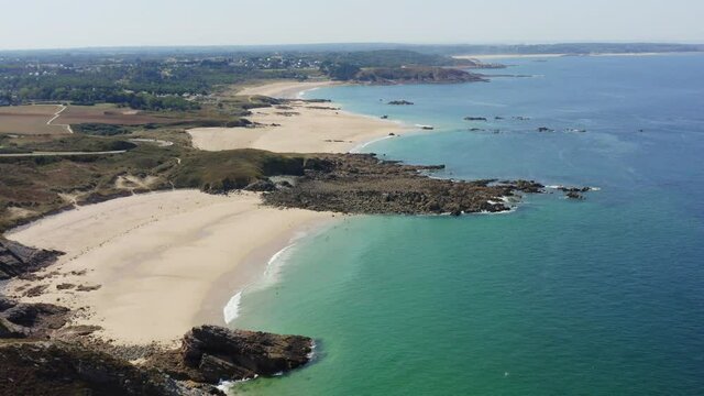 Les Greves d en Bas beach in Cotes d Armes Brittany France