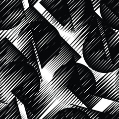 Seamless pattern with lines.Triangles
 unusual poster Design .Black Vector stripes .Geometric shape. Endless texture